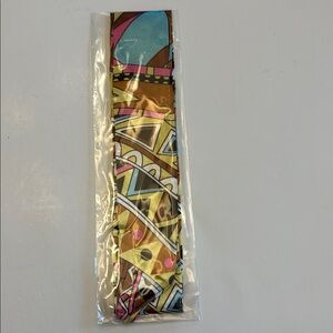 Geometric Pink and Gold Scarf NWT